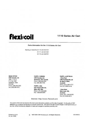 New Holland 1110 Parts Catalog