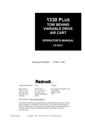 New Holland 30 Operator`s Manual