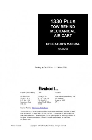 New Holland 1330 Operator`s Manual