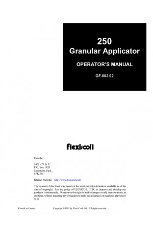 New Holland 250 Operator`s Manual