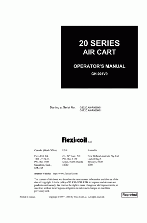 New Holland 1720, 20, 2320 Operator`s Manual