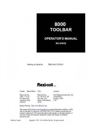 New Holland 8000 Operator`s Manual