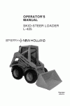 New Holland CE L425 Operator`s Manual