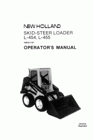 New Holland CE L454, L455 Operator`s Manual