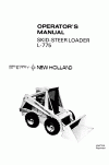 New Holland CE L775 Operator`s Manual