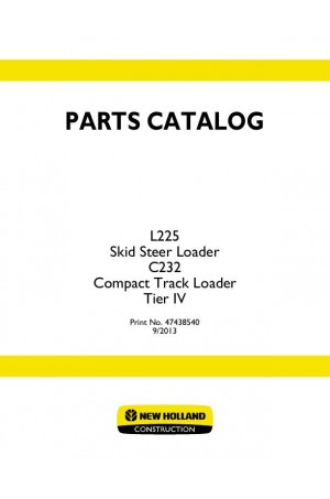 New Holland CE C232, L225 Parts Catalog