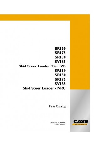 Case SR130, SR150, SR160, SR175, SV185 Parts Catalog