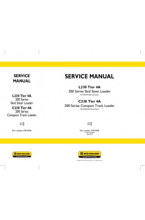 New Holland CE C238, L230 Service Manual