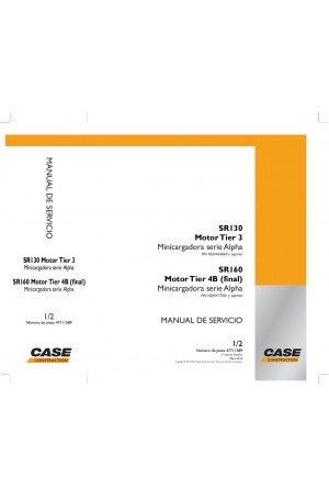 Case SR130, SR160 Service Manual