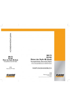 Case SR175, SV185 Service Manual