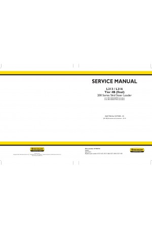 New Holland CE L213, L216 Service Manual
