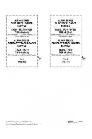 Case SR210, SR240, SV280, TR270, TR310 Service Manual