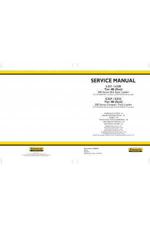 New Holland CE C227, C232, L221, L228 Service Manual