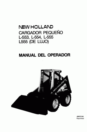 New Holland CE L550 Operator`s Manual