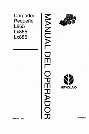 New Holland L865, LX865 Operator`s Manual