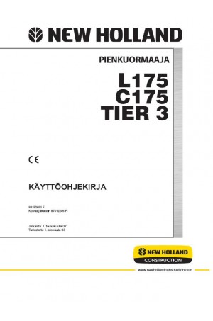 New Holland CE C175, L175 Operator`s Manual