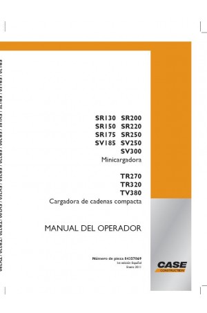 Case SR130, SR150, SR175 Operator`s Manual
