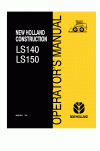 New Holland CE LS140, LS150 Operator`s Manual