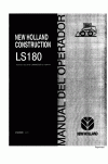 New Holland CE LS180 Operator`s Manual