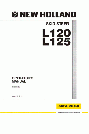 New Holland CE L120, L125 Operator`s Manual
