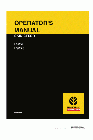 New Holland CE LS120, LS125 Operator`s Manual