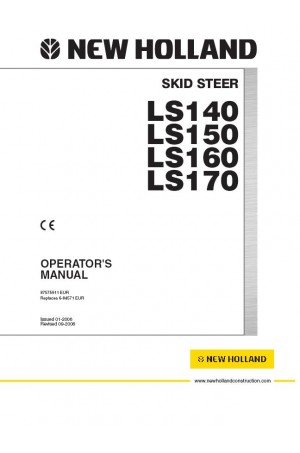 New Holland CE LS140, LS150, LS160, LS170 Operator`s Manual