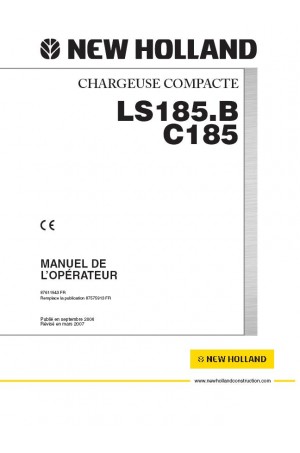 New Holland CE C185, LS185.B Operator`s Manual