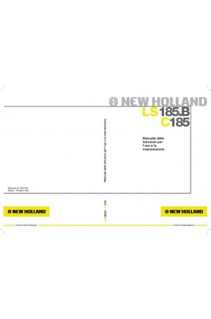 New Holland CE C185, LS185B Operator`s Manual