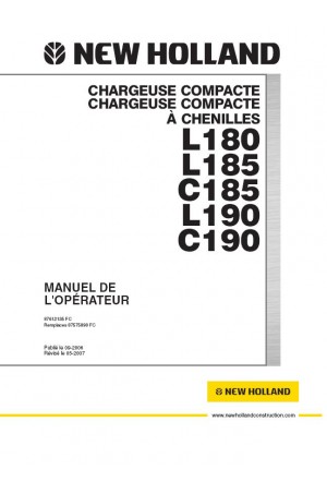 New Holland CE C185, C190, L180, L185, L190 Operator`s Manual