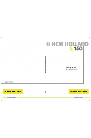 New Holland CE L150 Operator`s Manual