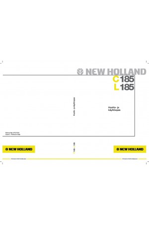 New Holland CE C185, L185 Operator`s Manual