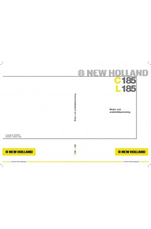 New Holland CE C185, L185 Operator`s Manual