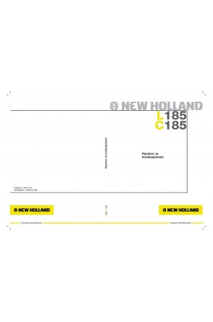 New Holland CE C185 Operator`s Manual