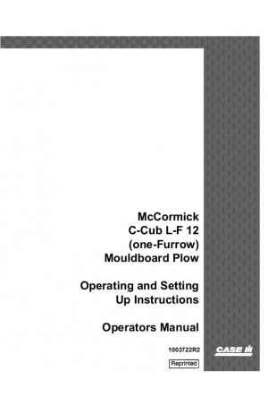 Case IH F12 Operator`s Manual