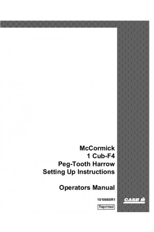 Case IH 1 Cub F4 Operator`s Manual
