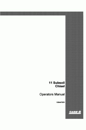Case IH 11 Operator`s Manual