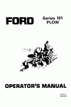 New Holland 101 Operator`s Manual