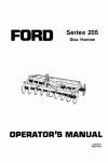 New Holland 205 Operator`s Manual