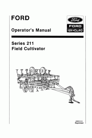 New Holland 211 Operator`s Manual