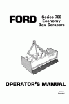New Holland 700 Operator`s Manual
