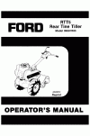 New Holland RTT5 Operator`s Manual