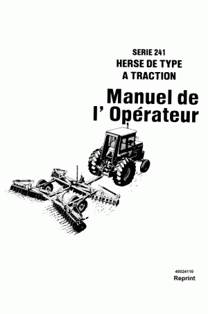 New Holland 241 Operator`s Manual