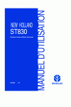 New Holland ST830 Operator`s Manual