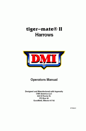 New Holland Tiger Mate II Operator`s Manual