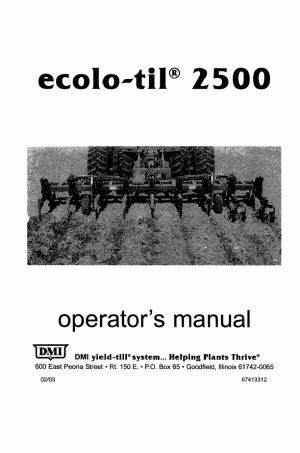 Case IH 2500 Operator`s Manual