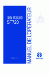 New Holland ST720 Operator`s Manual