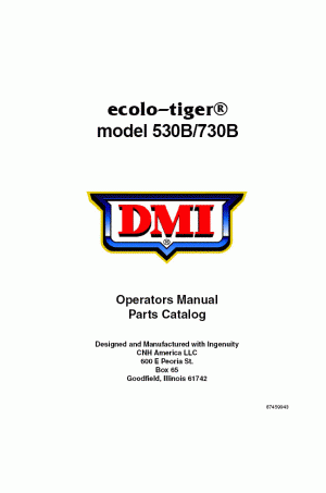 New Holland 530B, 730B Operator`s Manual