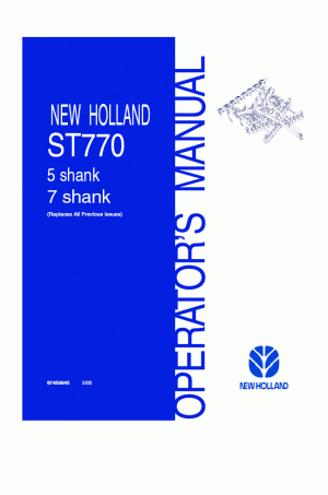 New Holland ST770 Operator`s Manual