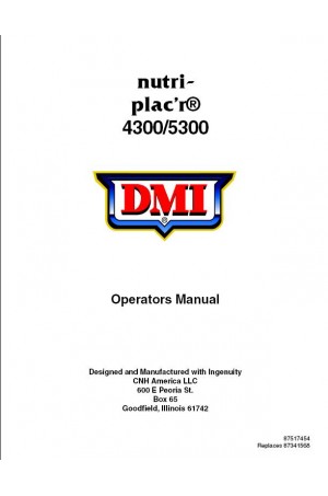 New Holland 4300, 5300 Operator`s Manual