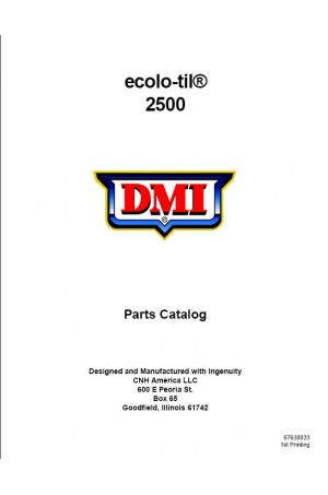 New Holland 2500 Parts Catalog